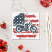 Freier Verkehr: Retro-Motorrad und amerikanische F Serviette (Beispiel)