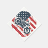 Freier Verkehr: Retro-Motorrad und amerikanische F Serviette (Ecke)