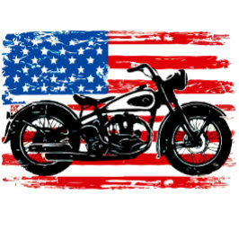 Freier Verkehr: USA-Flagge mit Motorrad T-Shirt