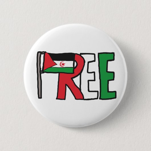 Freier Western Sahara Button (Vorderseite)