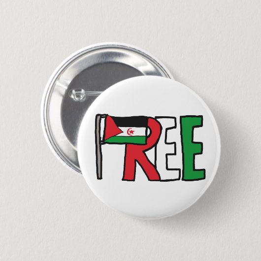 Freier Western Sahara Button (Vorne & Hinten)