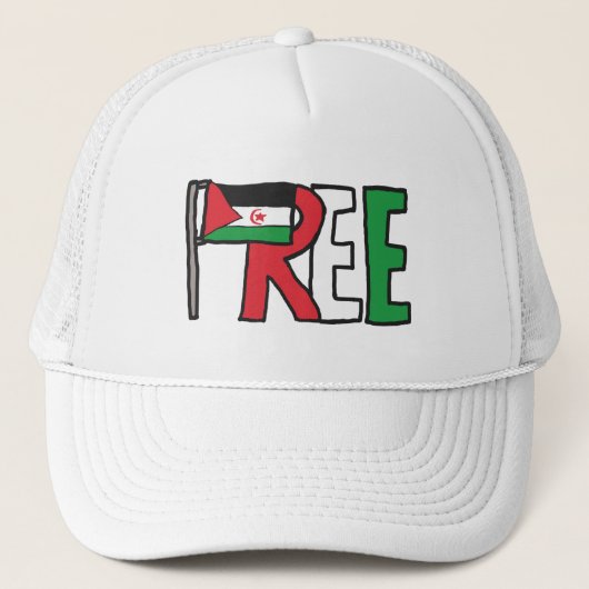 Freier Western Sahara Truckerkappe (Vorderseite)
