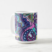 Freier Wille-handgemalte abstrakte Kunst Kaffeetasse (Vorderseite Links)