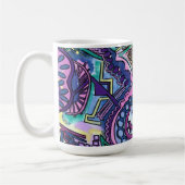 Freier Wille-handgemalte abstrakte Kunst Kaffeetasse (Links)