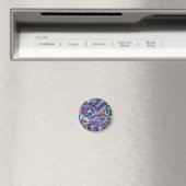 Freier Wille - Handgemalte abstrakte Kunst Magnet (In Situ (Geschirrspüler))