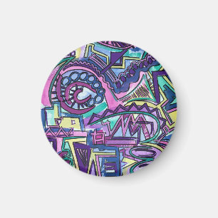 Freier Wille - Handgemalte abstrakte Kunst Magnet
