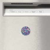 Freier Wille - Handgemalte abstrakte Kunst Magnet (In Situ (Geschirrspüler))
