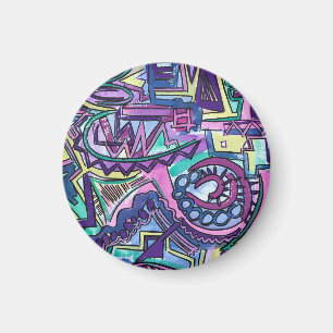 Freier Wille - Handgemalte abstrakte Kunst Magnet
