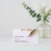 Freier Writer Beruflich Editor Sharp Pencil Visitenkarte (Stehend Vorderseite)