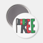 Freies Afghanistan Magnet (Vorderseite/Rückseite)