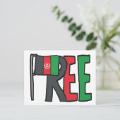 Freies Afghanistan Postkarte (Stehend Vorderseite)