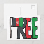 Freies Afghanistan Postkarte (Vorne/Hinten)