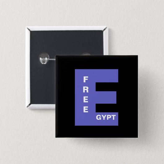 FREIES ÄGYPTEN BUTTON (Vorne & Hinten)