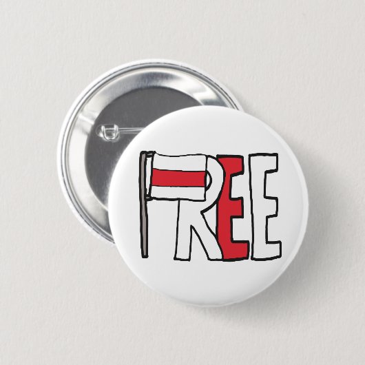 Freies Belarus Button (Vorne & Hinten)