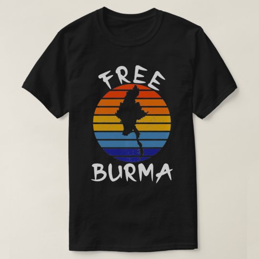 Freies Birma - Freiheit für Myanmar und das birman T-Shirt (Design vorne)