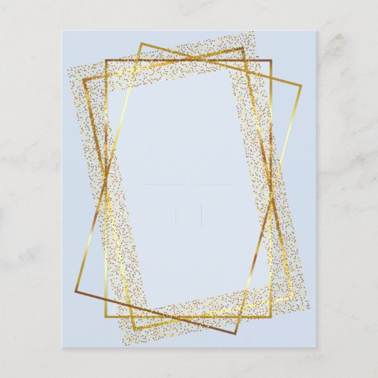 FREIES DESIGN BUDGET Gold Glitzer GeometricTemplat Flyer (Vorne)