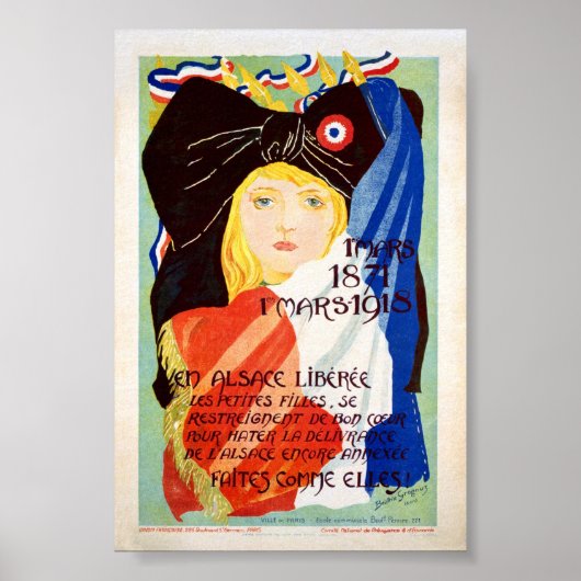 Freies Elsass - Französisch Poster (Vorne)