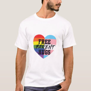 Freies Elternteil umarmt LGBTQ (E) Qualität Waren T-Shirt