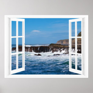 Freies Fenster Seaside Escape Poster