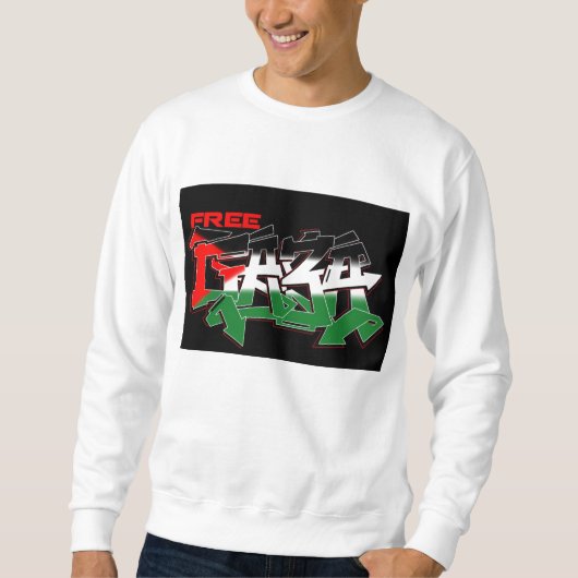 Freies Gaza-Graffiti-Sweatshirt Sweatshirt (Vorderseite)