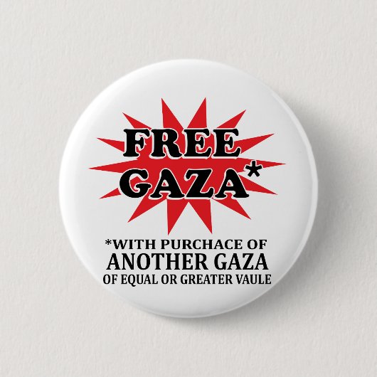 FREIES GAZA - lustiges Remake Button (Vorderseite)