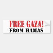 Freies GAZA von HAMAS Autoaufkleber (Vorne)