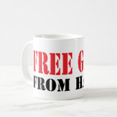 Freies GAZA von HAMAS Kaffeetasse (Vorderseite Links)