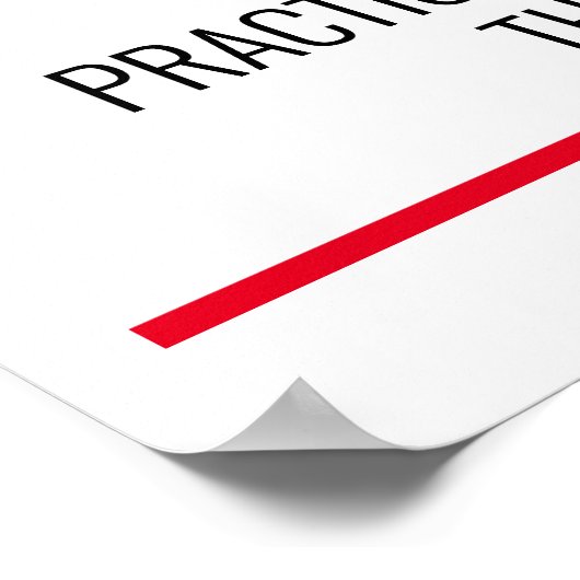 Freies Geschäftszeichen mit Anleitungen Poster (Ecke)