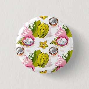 Freies handtexturiertes Fruchtmuster Button