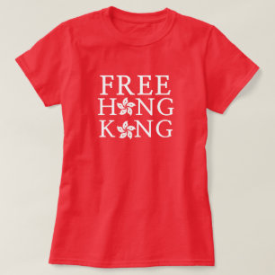 Freies Hongkong mit Orchid-Blume T-Shirt