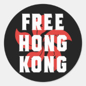 Freies Hongkong Runder Aufkleber (Vorderseite)