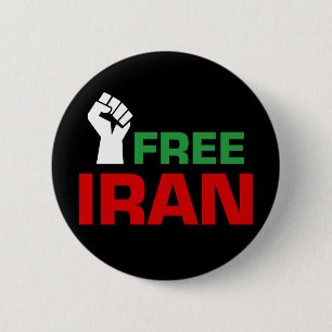 Freies Iran Anti-Iran-Krieg Button