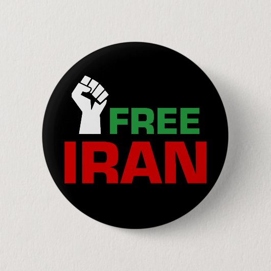 Freies Iran Anti-Iran-Krieg Button (Vorderseite)