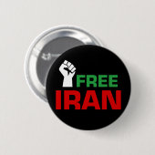 Freies Iran Anti-Iran-Krieg Button (Vorne & Hinten)