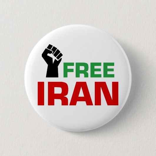 Freies Iran Anti-Iran-Krieg Button (Vorderseite)