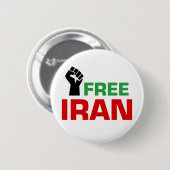 Freies Iran Anti-Iran-Krieg Button (Vorne & Hinten)