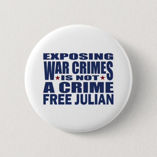 Freies julianisches Assange - WikiLeaks Button (Vorderseite)