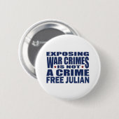 Freies julianisches Assange - WikiLeaks Button (Vorne & Hinten)