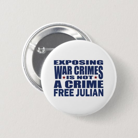 Freies julianisches Assange - WikiLeaks Button (Vorne & Hinten)