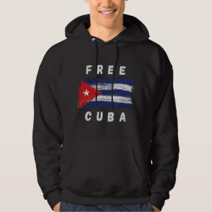 Freies Kuba Retro Kubanische Flagge Hoodie