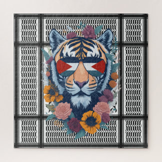 Freies Palästina ARABISCH MIT KARTE Tiger  Puzzle