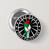 Freies Palästina Gaza - Palästinensische Freiheit Button (Vorne & Hinten)