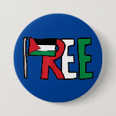 Freies Palästina Gaza - Völkermord in der palästin Button (Vorderseite)