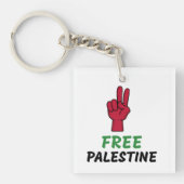 Freies Palästina Gaza - Völkermord Schlüsselanhänger (Vorderseite)