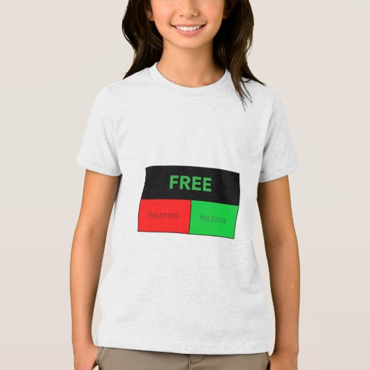 Freies Palästina Gaza - Völkermord Tri-Blend Shirt (Vorderseite)