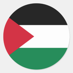 Freies Palästina - palästinensische Flagge Runder Aufkleber