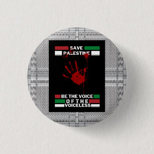 Freies Palästina Pin Button im Palästina-Flaggen-D