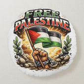 Freies Palästina Rundes Kissen (Rückseite)
