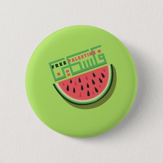 FREIES PALÄSTINA WASSERMELONE BUTTON (Vorderseite)