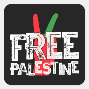 Freies palästinensisches Patriotisches T-Shirt zur Quadratischer Aufkleber
